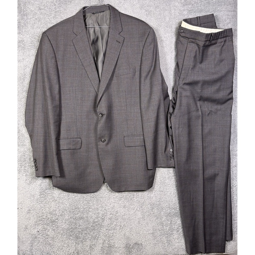 S. Cohen Suit Mens 48L 36x33 Blazer Slacks Set 2 Piece Wool Windowpane